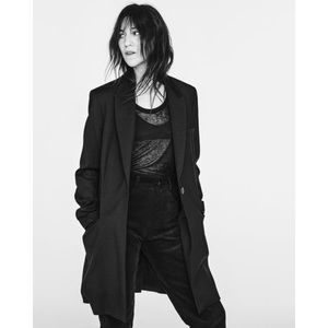 Zara Charlotte Gainsbourg Collection Black T Shirt